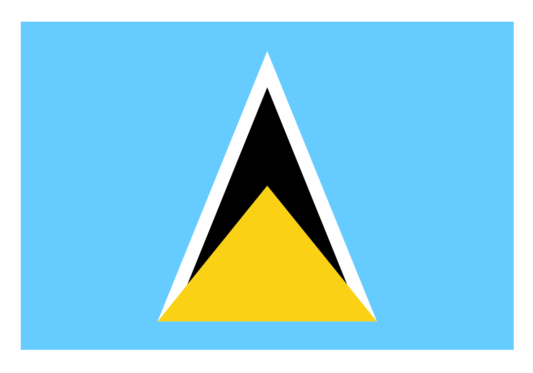 Saint Lucia Flag png, Saint Lucia Flag PNG transparent image, Saint Lucia Flag png full hd images download